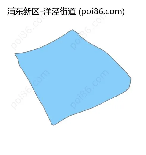 洋泾街道边界地图