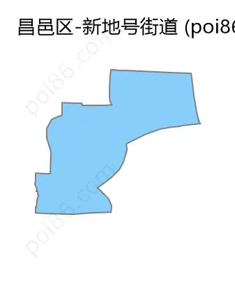 新地号街道边界地图