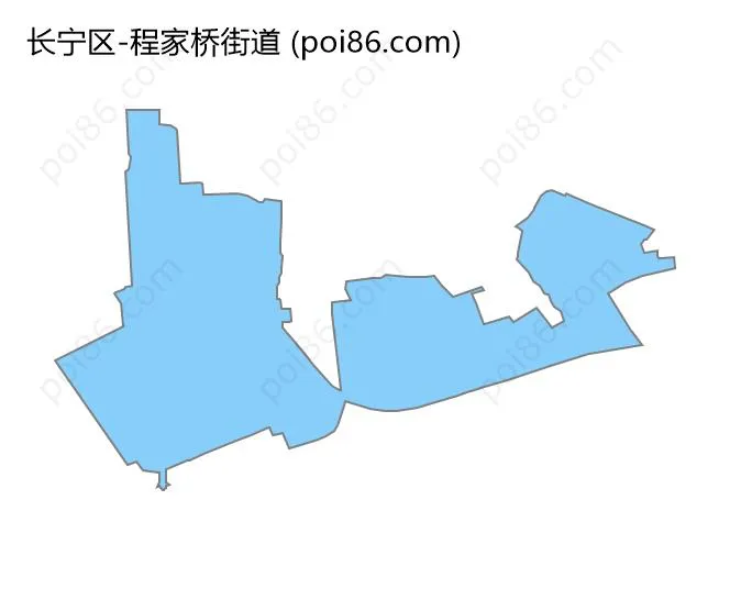 程家桥街道边界地图