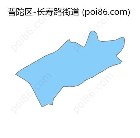 长寿路街道边界地图