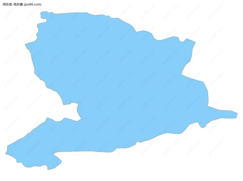 鸡东镇边界地图