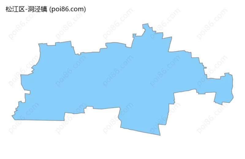 洞泾镇边界地图