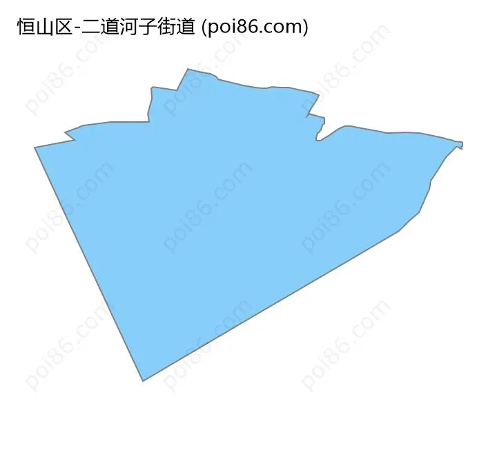 二道河子街道边界地图