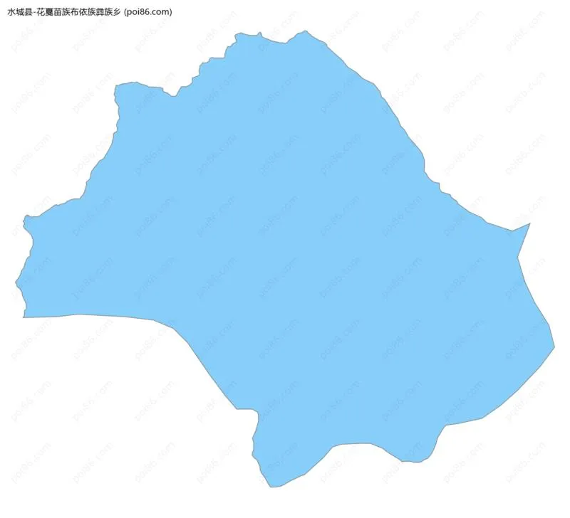 花戛苗族布依族彝族乡边界地图