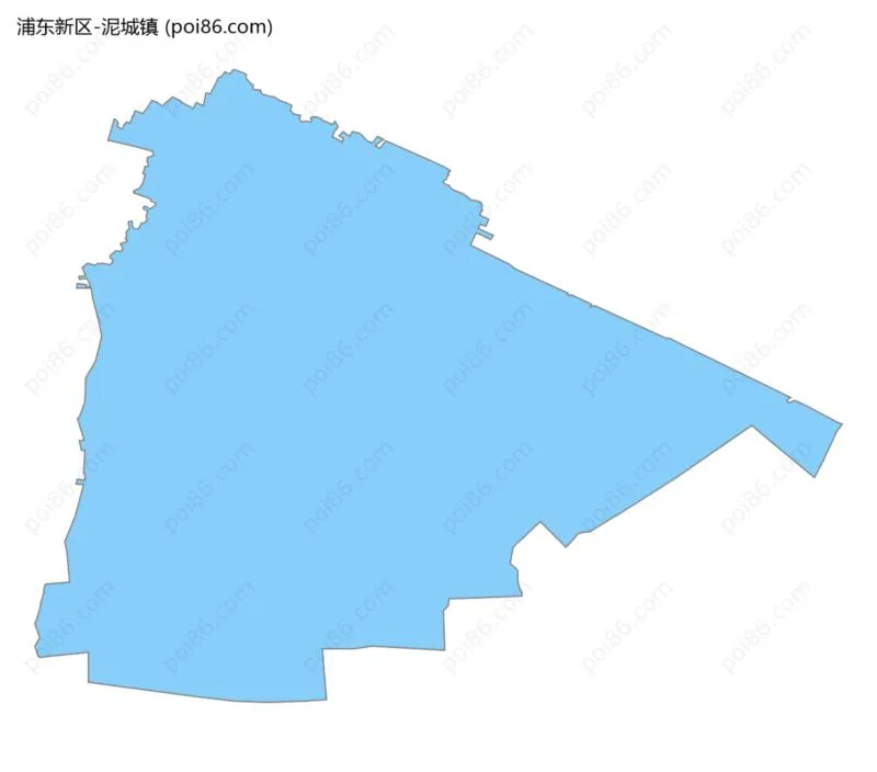 泥城镇边界地图