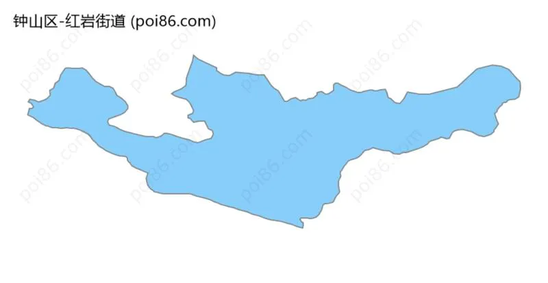 红岩街道边界地图