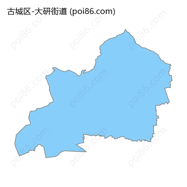 大研街道边界地图