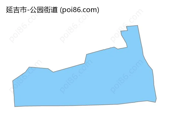 公园街道边界地图