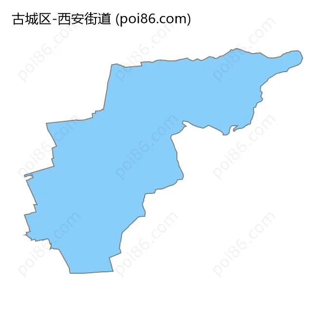 西安街道边界地图