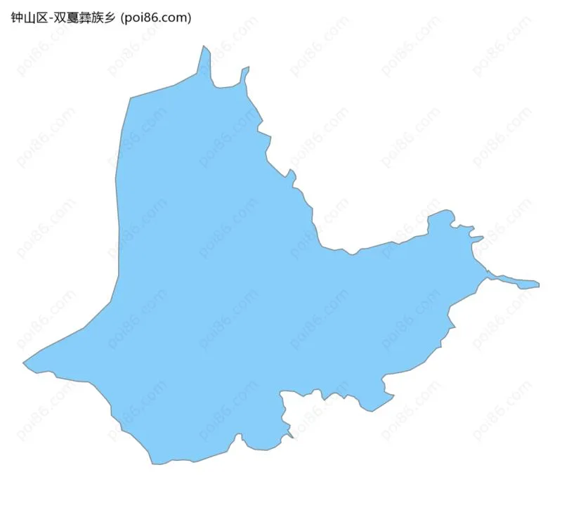 双戛彝族乡边界地图