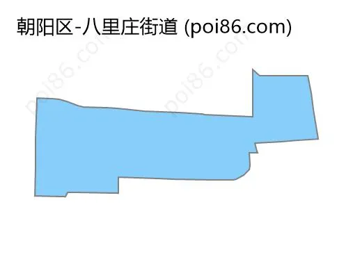 八里庄街道边界地图