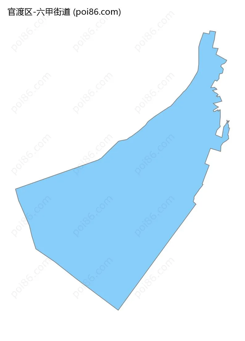 六甲街道边界地图