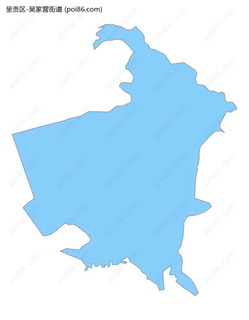 吴家营街道边界地图