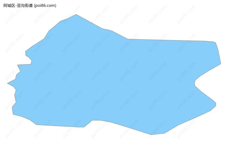 亚沟街道边界地图