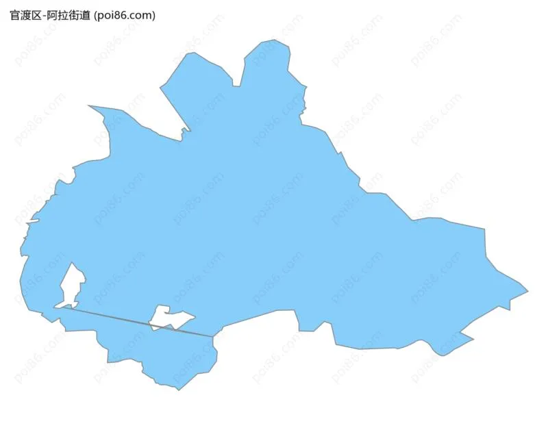 阿拉街道边界地图