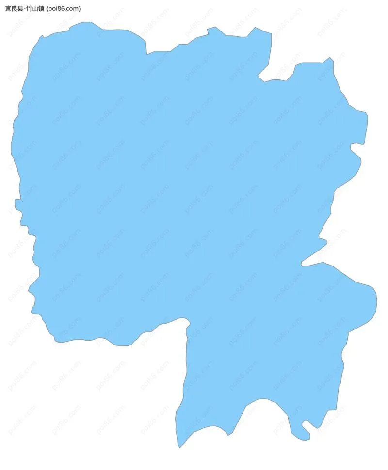 竹山镇边界地图