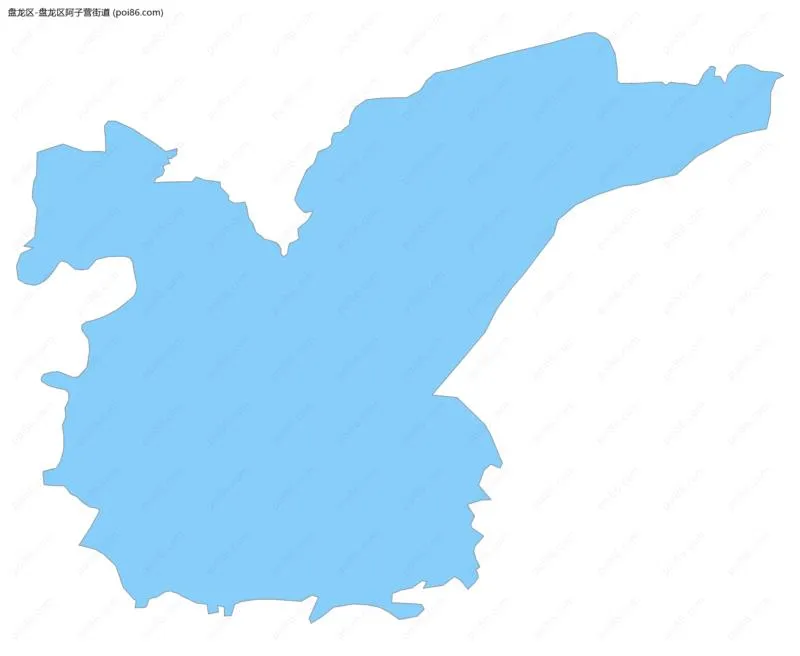 盘龙区阿子营街道边界地图