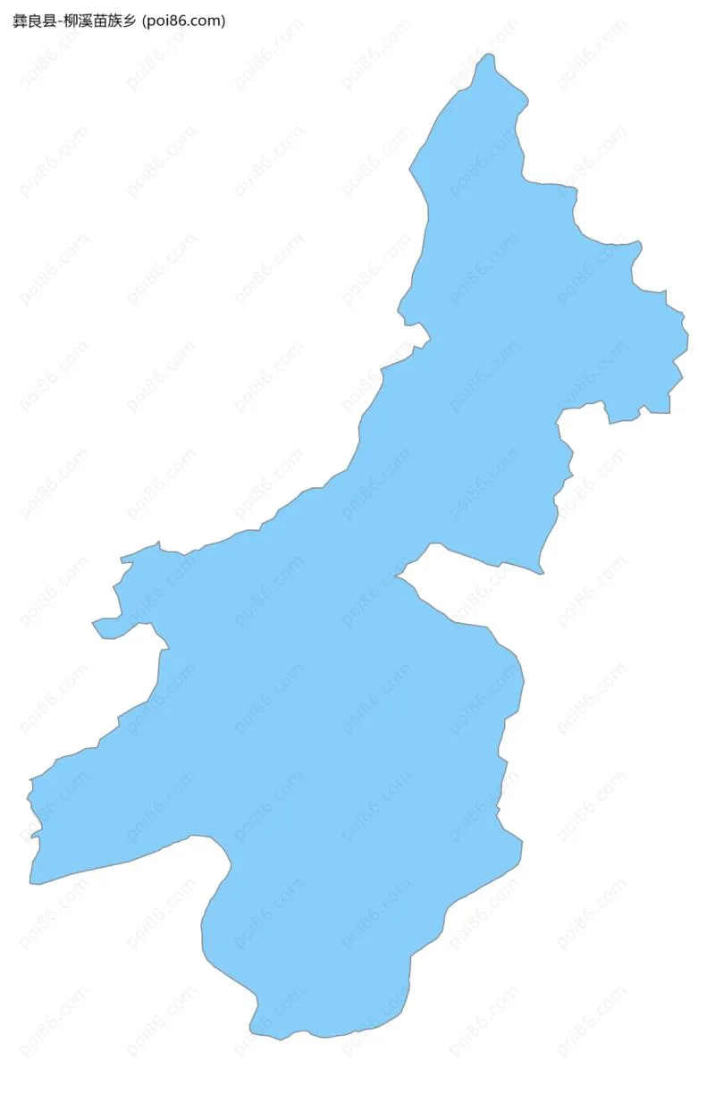 柳溪苗族乡边界地图