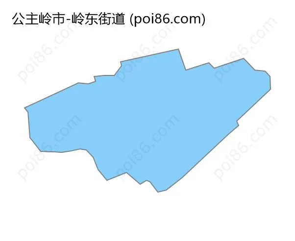 岭东街道边界地图