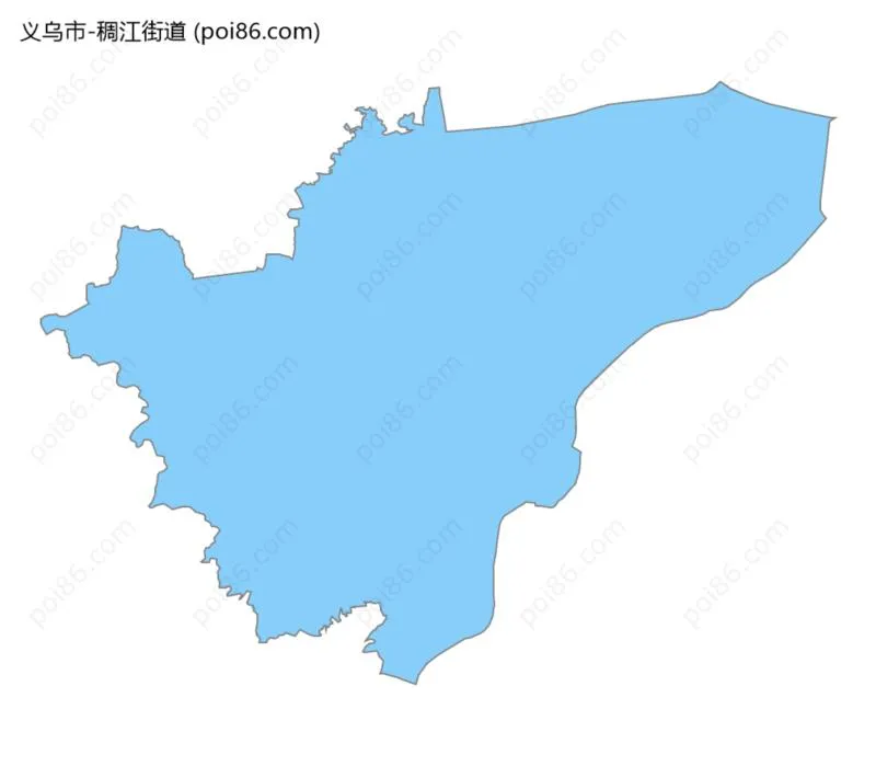 稠江街道边界地图