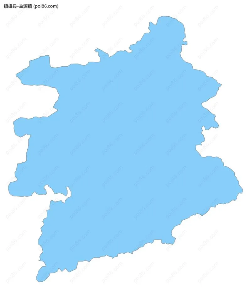 盐源镇边界地图