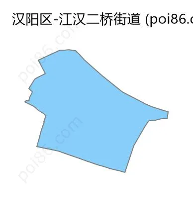 江汉二桥街道边界地图