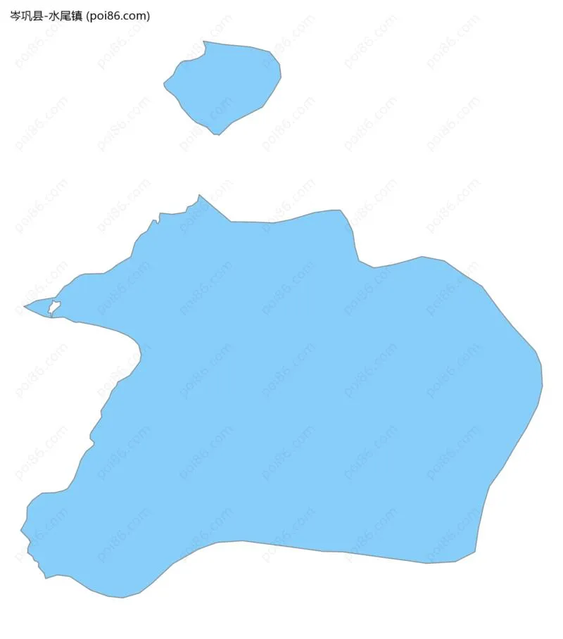 水尾镇边界地图