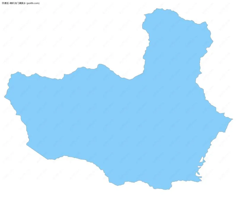 喇叭沟门满族乡边界地图