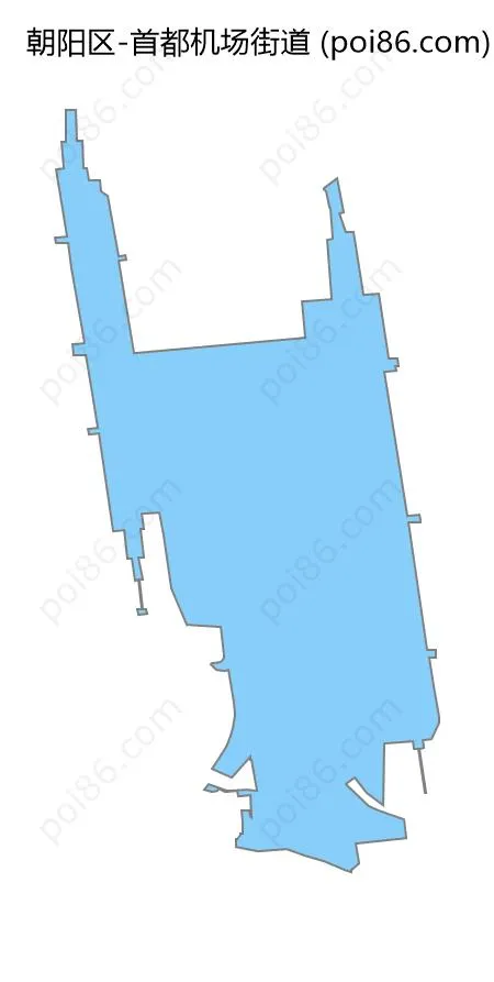 首都机场街道边界地图
