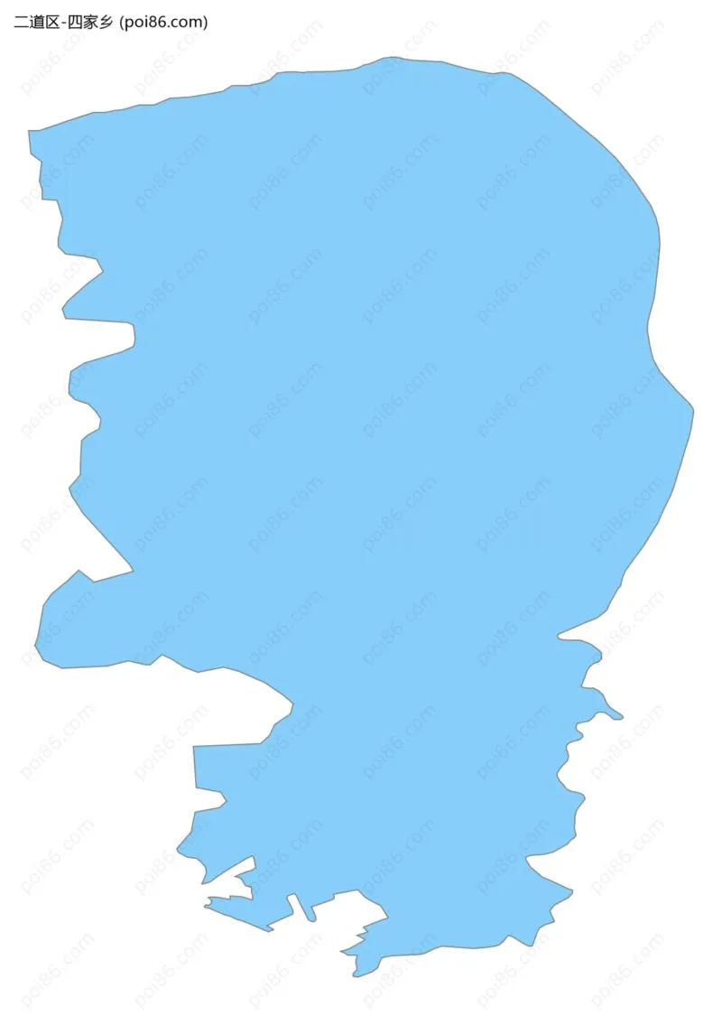 四家乡边界地图