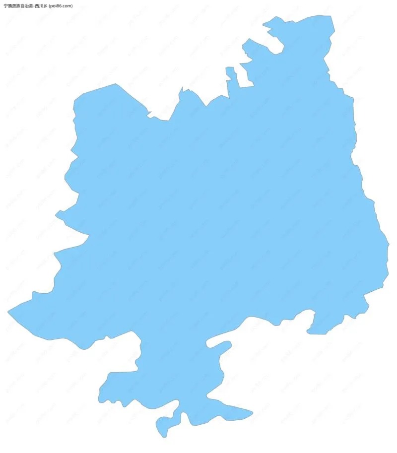 西川乡边界地图