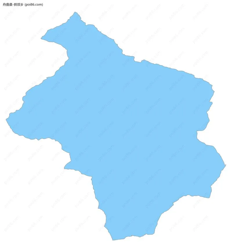 拱坝乡边界地图