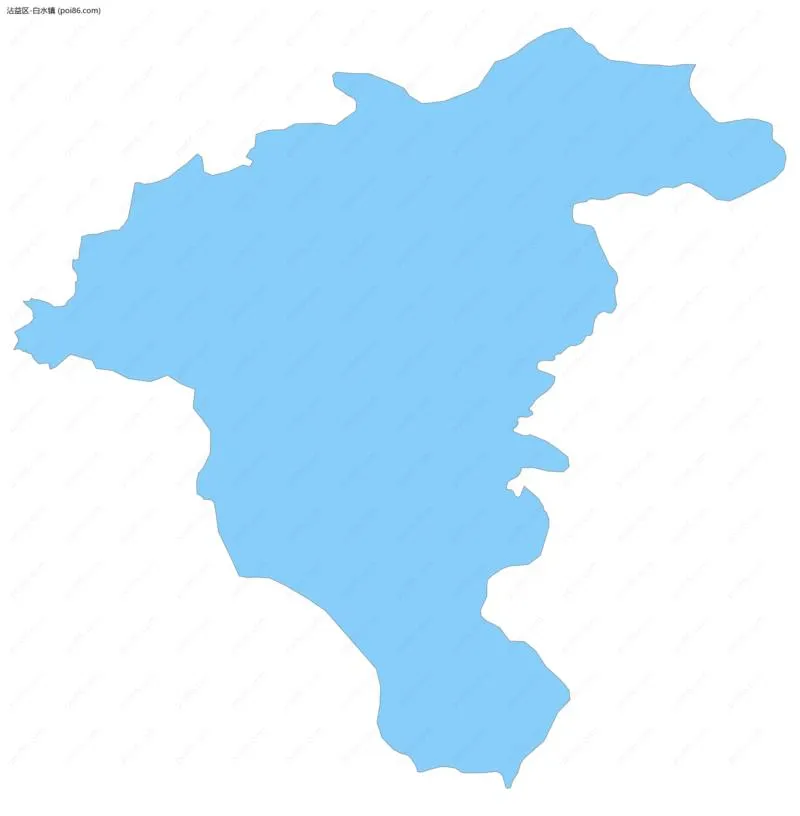 白水镇边界地图