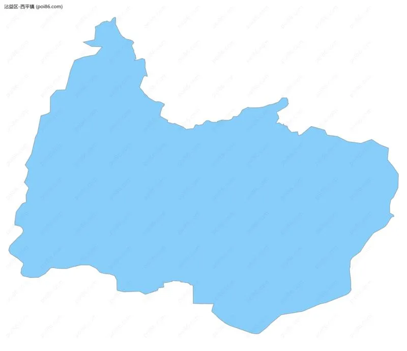 西平镇边界地图