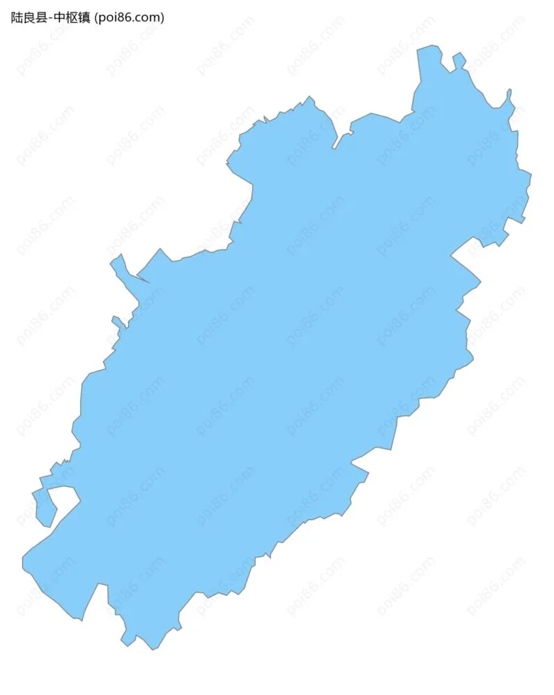 中枢镇边界地图