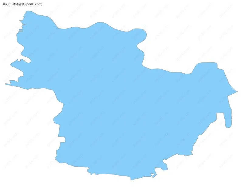 沐浴店镇边界地图