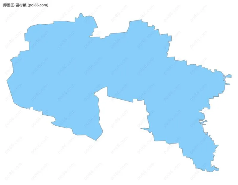 蓝村镇边界地图