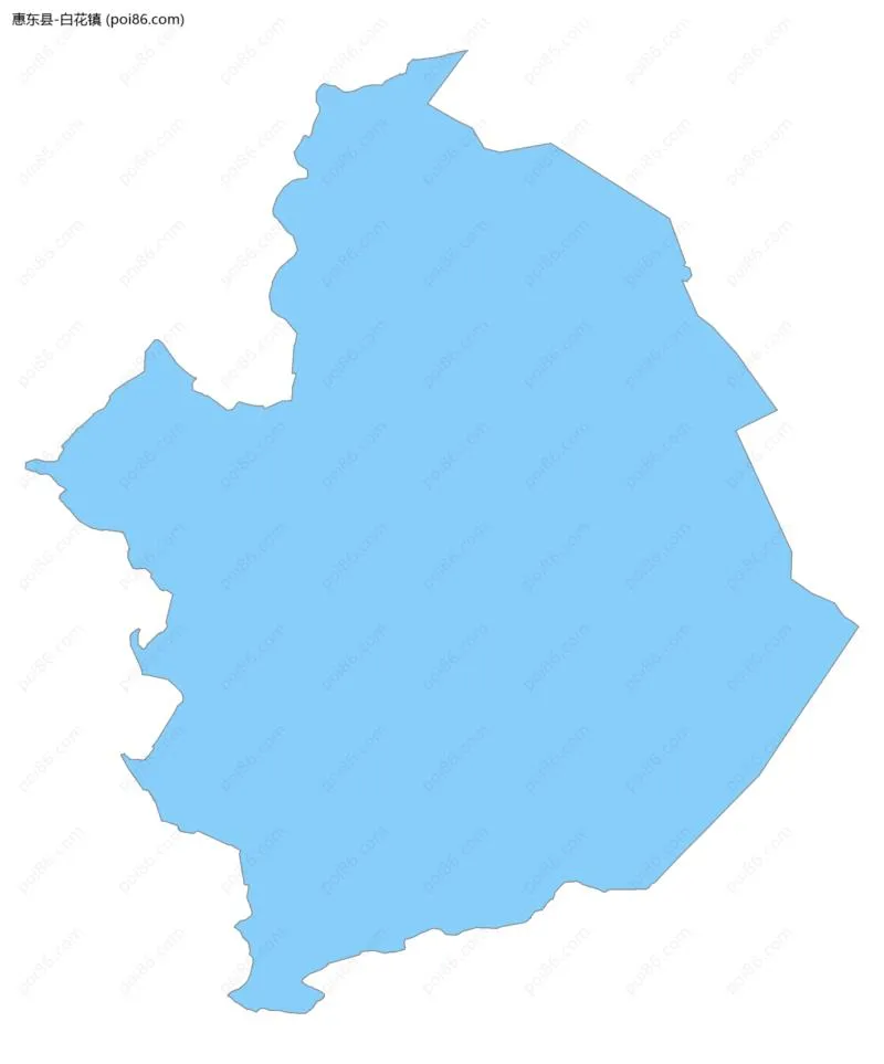 白花镇边界地图