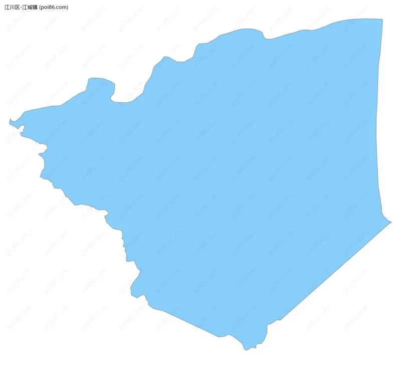 江城镇边界地图