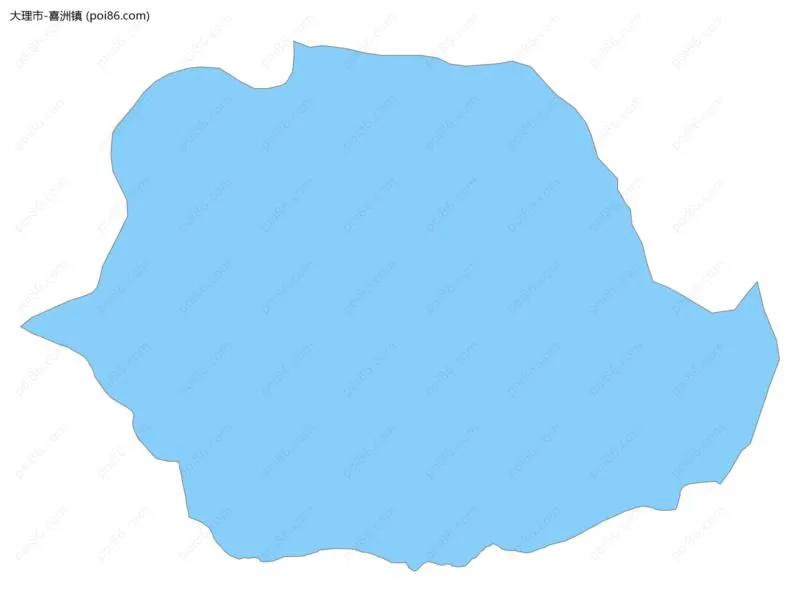 喜洲镇边界地图