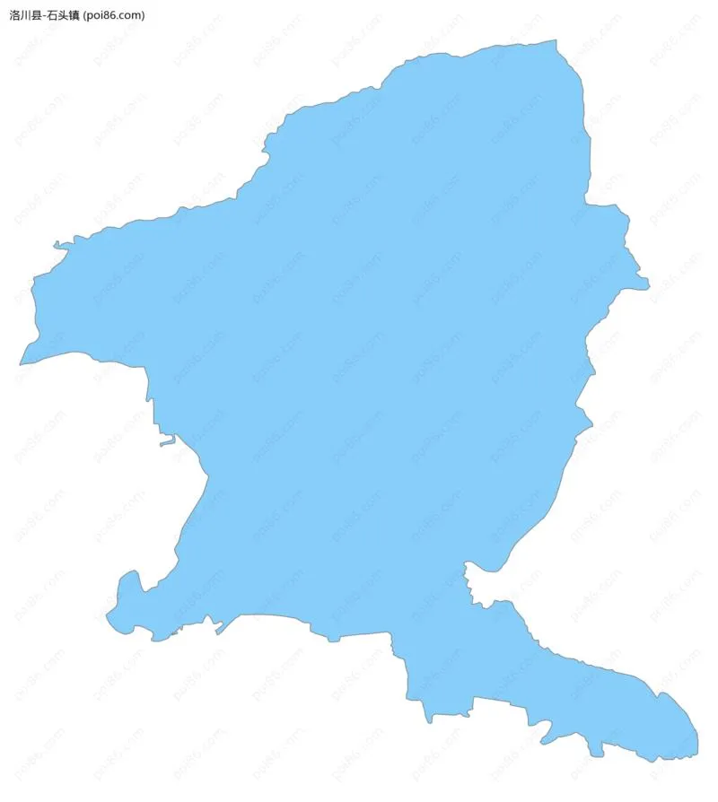 石头镇边界地图