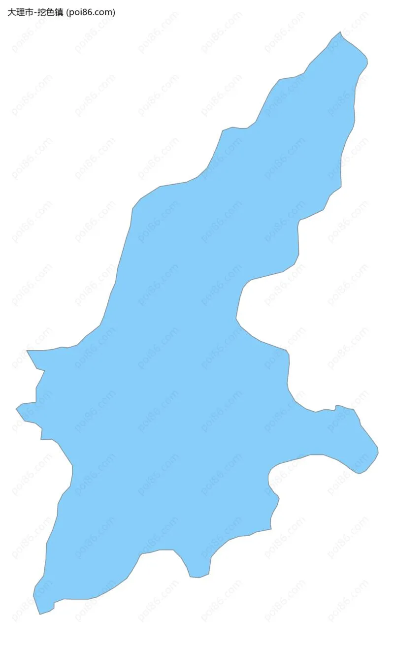 挖色镇边界地图