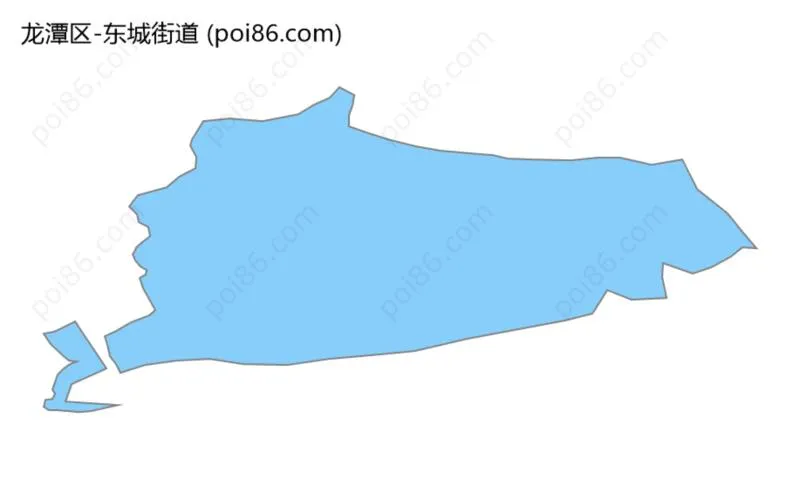 东城街道边界地图