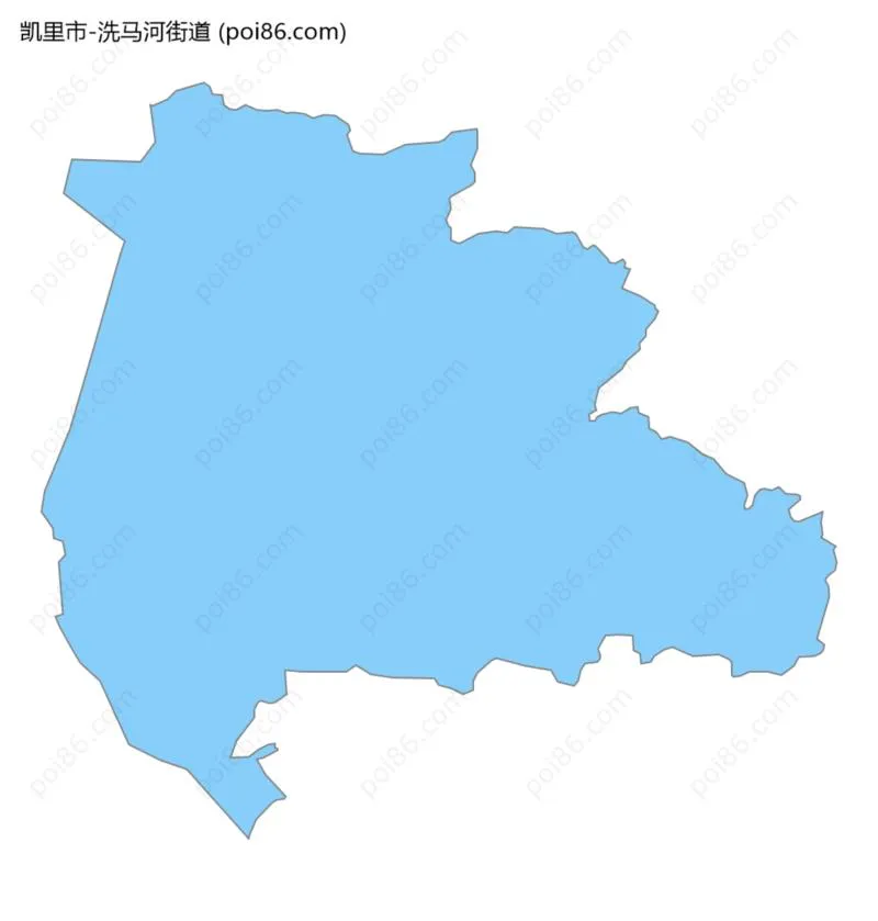 洗马河街道边界地图