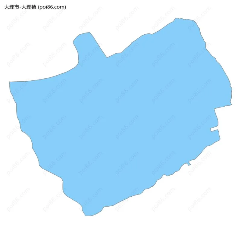 大理镇边界地图