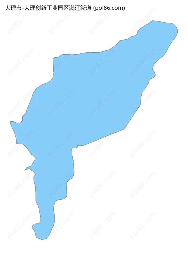 大理创新工业园区满江街道边界地图