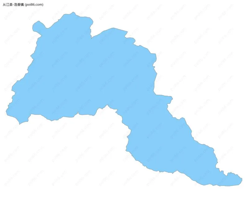 洛香镇边界地图