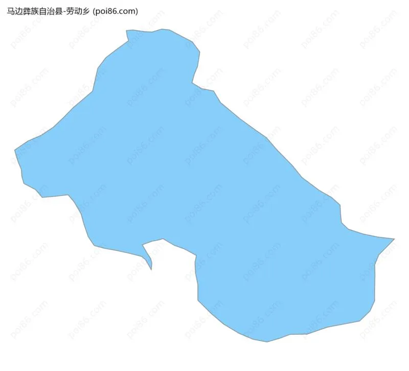 劳动乡边界地图