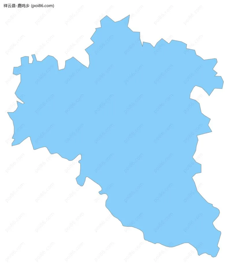 鹿鸣乡边界地图