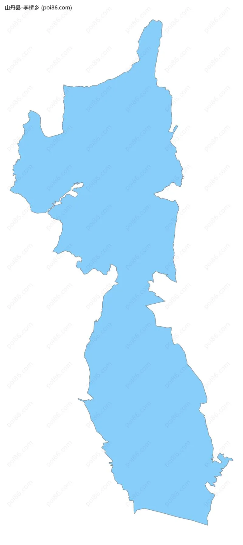 李桥乡边界地图